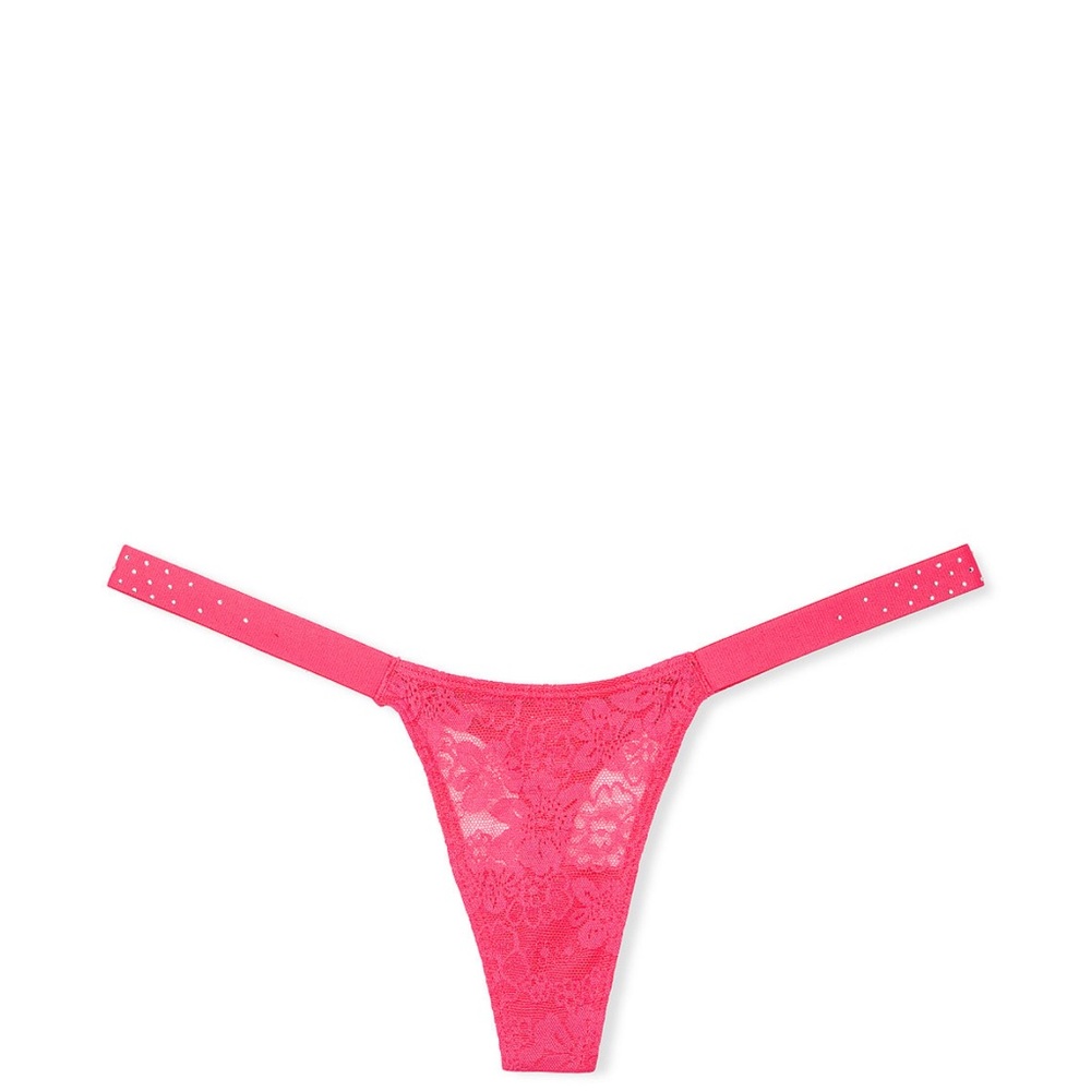 Pink Lace Thong